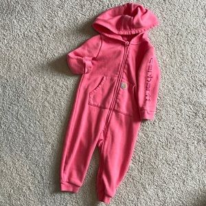 Carhartt pink zip up sweat suit.